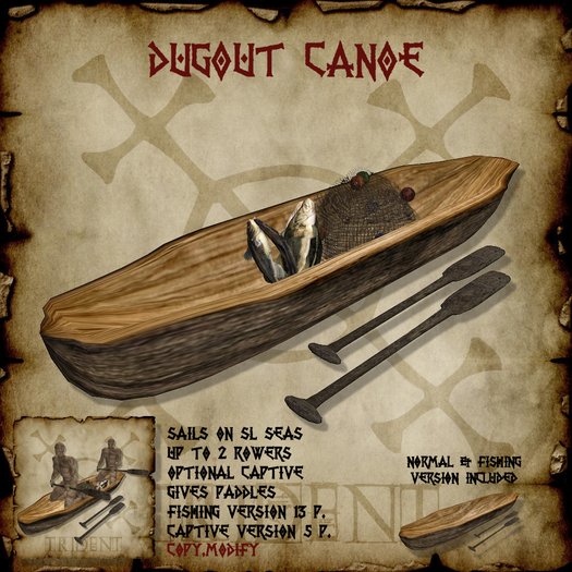 Second Life Marketplace Dugout Canoe